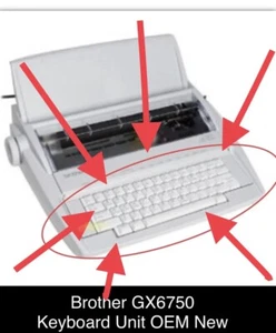 REPLACEMENT Keyboard Assembly, BROTHER GX6750 Typewriter* PN# UC9358023 *NEW OEM - Picture 1 of 9