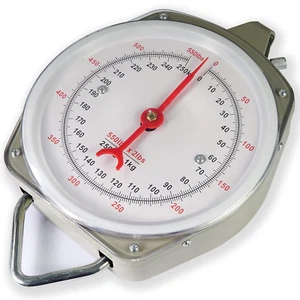 Hanging Spring Dial Scale 550Lb/250Kg Big Game Scale,Hanging Scale with 2 S-Hook - Picture 1 of 5
