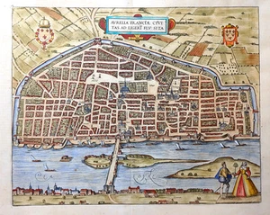FRANKREICH BRAUN & HOGENBERG ORLEANS AURELIA FRANCIAE LOIRE KOLORIERT 1581 - Picture 1 of 1