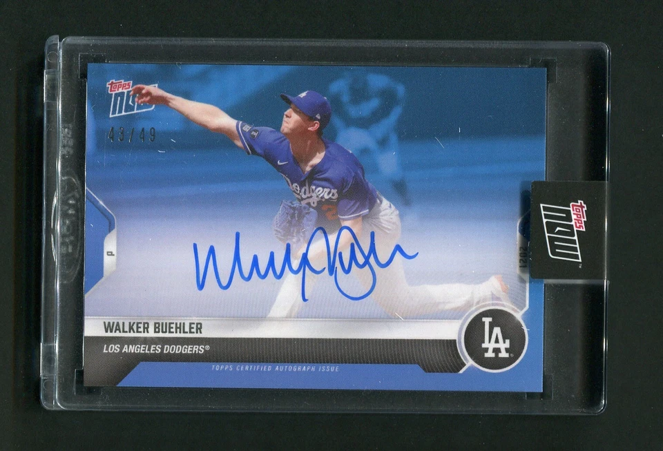 2021 Topps Now Road To Opening Day BLUE Walker Buehler Auto #OD-416B Dodgers /49 - Image 1 of 1