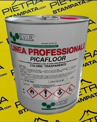 5 LITRI VERNICE TRASPARENTE PER SUPERFICI CEMENTIZIE intonaco pavimento stampato - Immagine 1 di 4