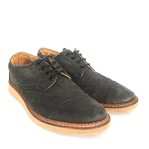 Toms Shoes Mens Size 8 Gray Canvas Wingtip Casual Lace Up Sneakers - Picture 1 of 10