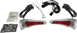 Custom Dynamics Chrome Red Tour Pak Backrest Lights 2014-15 Harley Touring CVO - Picture 1 of 3