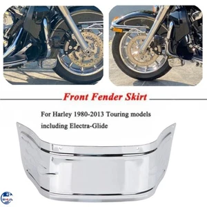 Chrome Front Fender Trim Skirt For Harley Touring Electra Glide Road King 80-13 - Picture 1 of 11