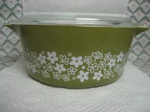 Pyrex #475 SPRING BLOSSOM CRAZY DAISY Casserole & Lid 2 1/2qt Ex Minty Lot A - Picture 1 of 7