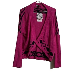 Neu mit Etikett JJ Basics rosa Cardigan Pullover Kleid Jacke Baumwolle vorne offen Large - Bild 1 von 9