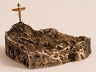Jc Ferrara Religous Rock Sculpture With Added Jesus Christ Crucifix Cross !!