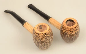 2 NEW Missouri Meerschaum Country Gentleman Corncob Pipes One Straight One Bent - Picture 1 of 4
