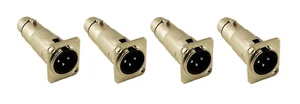 (4 PACK) PROCRAFT SVP577-1 FEED-THRU 3-PIN XLRM to XLRF Solderless Panel Mount - Picture 1 of 3