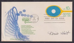 Doris Hart (1925-2015), American Tennis Player, World's #1, signed Tennis FDC - Picture 1 of 1