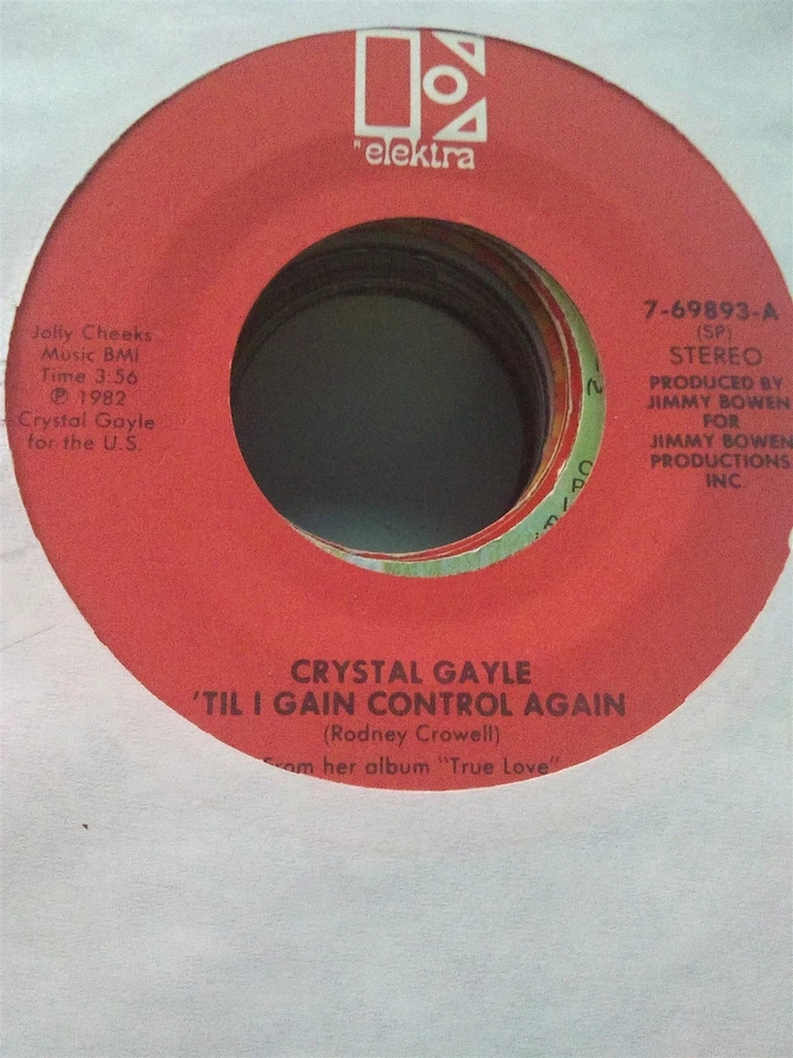Crystal Gayle, 'Til I Gain Control Again ~ 1982 Elektra 45 - Изображение 1 из 1