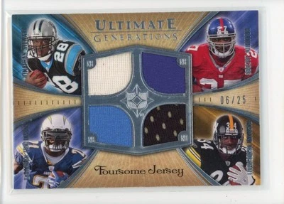 2008 Upper Deck Ultimate #UFGJ-29 Tomlinson/Jacobs/Stewart/Mendenhall #/25 - Image 1 of 2