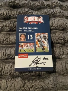 Jamell Fleming Oklahoma Sooners Signed 2012 Senior Bowl Card NCAA - Picture 1 of 2