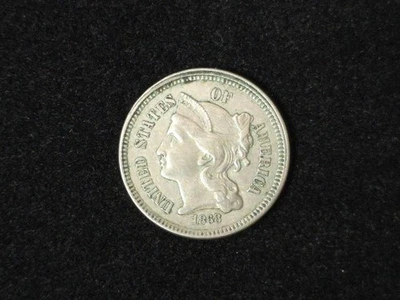 1868 Three Cent Nickel Extremely Fine 11118 - Image 1 of 2