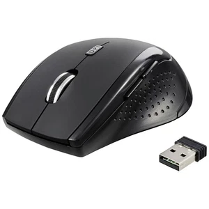 Renkforce RF-WM-210  Maus Funk   Optisch Schwarz 6 Tasten 1600 dpi Ergonomisch - Bild 1 von 5