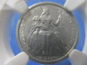 French New Caledonia 50 centimes coin 1949 / NGC / 19 - Picture 1 of 5