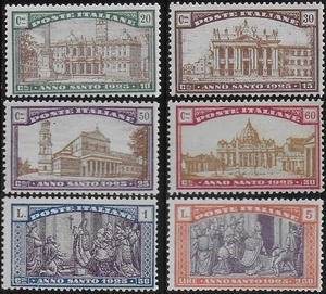 1924 Italia Holy Year 6v. mc MNH Sassone n. 169/74 - Imagen 1 de 1