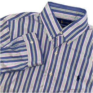 Ralph Lauren Shirt Men's Small Performance Slim Fit RL Untucked Stripe - Picture 1 of 6