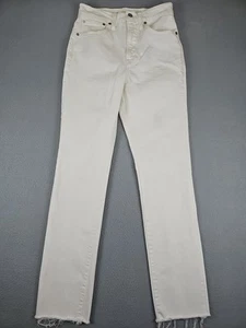 Madewell Size 26x30 The Perfect Vintage Jean High Rise Raw Hem Tile White - Picture 1 of 9