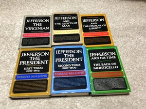 JEFFERSON THE VIRGINIAN DUMAS MALONE BOOK VOLUMES 1-6 COMPLETE 6 BOOK SET - Picture 1 of 12