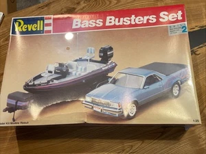 NIB Revell Bass Busters Set El Camino Ranger Bass Boat & Trailer Model 1:25 - Picture 1 of 6