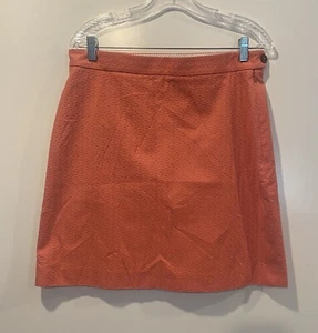 Brooks Brothers Womens Red Fleece Orange Cotton Blend Skirt Size 10 (1467) - Picture 1 of 5