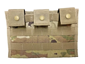 USGI OCP Multicam Molle 3 Magazine Triple Mag Pouch Carrier Side-By-Side NEW - Picture 1 of 10