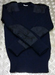 RN Commando Wool Pullover Jumper Jersey British Navy Royal Blue Crew Neck NEW - Picture 1 of 7