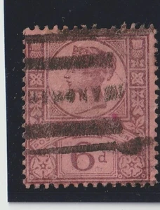 GRAN BRETAÑA, 1887/1900 GB QV SG208 6d Pizarra Púrpura Rosa-Rojo Bueno Usado - Imagen 1 de 2