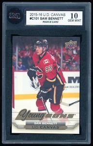 Sam Bennett YG 2015-16 Upper Deck Canvas #C101 Rookie Card KSA 10 GEM MINT - Picture 1 of 2