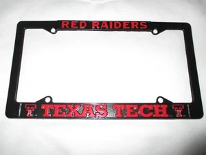 TEXAS TECH RED RAIDERS EMBOSSED METAL LICENSE PLATE FRAME #05 SALEb - NEW - Picture 1 of 1