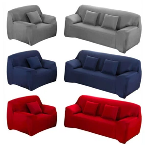 1/2/3/4 fundas de sofá funda protectora Stretch Elastic Fabric Settee Protector Soft - Imagen 1 de 30