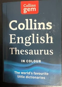 Collins English Thesaurus in Colour Gem Little Dictionary Fast Delivery - Imagen 1 de 3