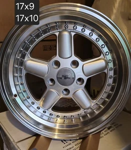 17"x9/10" Silver Machined Lip Wheels +27 5x120 fit BMW AC Schnitzer Type 1 Style - Picture 1 of 4