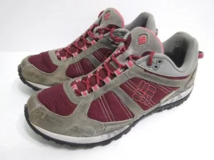 Columbia Women's Size 8 Waterproof Trail Hiking Outdry Techlite Shoes Gray Red - Picture 1 of 12