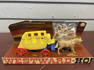 1960s Ideal Westward Ho Coach Indian & Settlers Plastic Figure READ DESCRIPTION - Picture 1 of 9