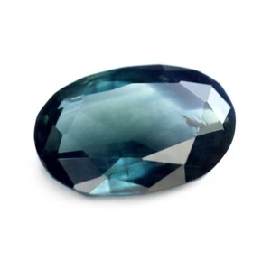 Zafiro verde azulado sin calentar natural certificado único de 0,64 quilates VS corte rosa claro ovalado - Imagen 1 de 5