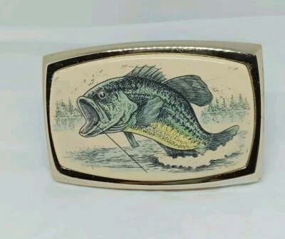 De colección. RAINTREE?Hebilla de cinturón bajo boca grande color marfil metal dorado Tned. Intrincat Foto 1 de 4