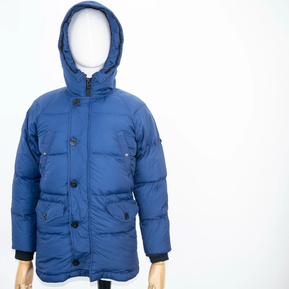 STONE ISLAND Junior Azul Plumón Parka Puffer Chaqueta Abrigo Cremallera Completa 12/152 Foto 1 de 4