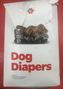 PET PARENTS DOG DIAPERS WASHSBLE + EXTENDERS NEW DAMAGED BOX FREE SHIPPING - Picture 1 of 1