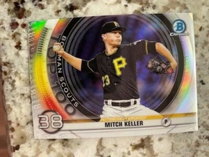 2020 BOWMAN CHROME TOP 100 SCOUTS CARD PITTSBURGH PIRATES MITCH KELLER #BTP-38 - Picture 1 of 1