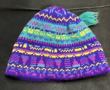 Vtg Murray Merkley Headgear Hat Company Logo Beanie Toque Knit Wool Pom Ski Cap