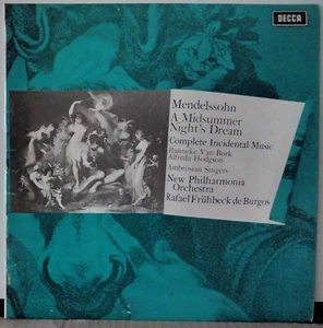 DECCA SXL 6404 UK MENDELSSOHN MIDSUMMER NIGHT'S DREAM FRUHBECK DE BURGOS RE. LP - Picture 1 of 3