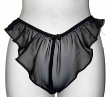 Fredrick’s Of Hollywood Vintage Lingerie Panty  Black Ruffles Woman Size Medium