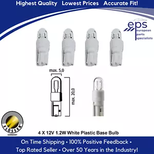 4 - 1.2 W White Base Bulb Instrument Switch HVAC Control Bulb 1964-19 Mercedes - Picture 1 of 13