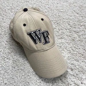 Vintage Wake Forest University Hat WF Demon Deacons Gold Nike Beige Adjustable - Picture 1 of 8