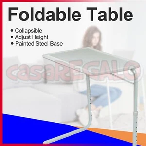 FOLDABLE TABLE LAPTOP ADJUSTABLE TRAY BED PORTABLE DESK MATE TV DINNER - Picture 1 of 3