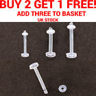 3 Pack Stud Clear Retainer Nose Screw Straight Ear Helix Daith Piercing Bars Lip