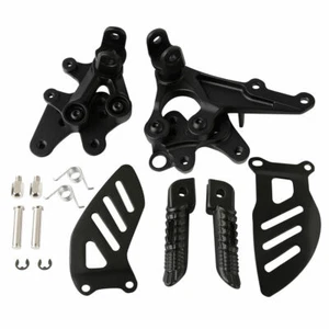 Suzuki GSXR1000 K5 K7 Black Front Foot Pegs Footrest Bracket Fit For 2005-2008 - Picture 1 of 8