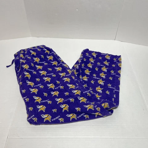 Minnesota Vikings Pajama Pants, Size Medium, Purple, Logos, NFL Drawstrings Cover